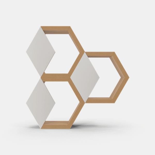 wall trihexagonal shelve