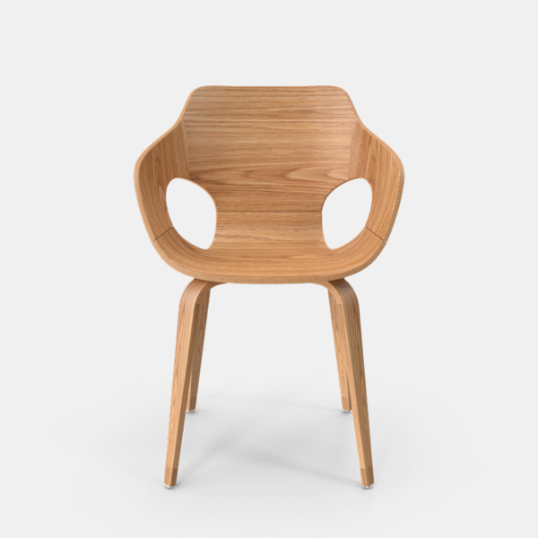 curved oak chair